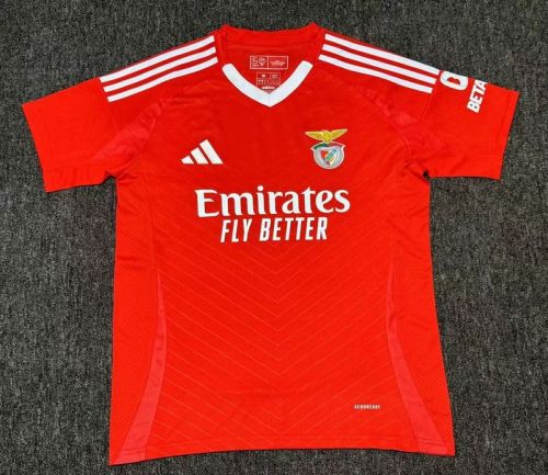 with Sponor Logo Fan Version 2024-2025 Benfica Home Soccer Jersey Football Shirt