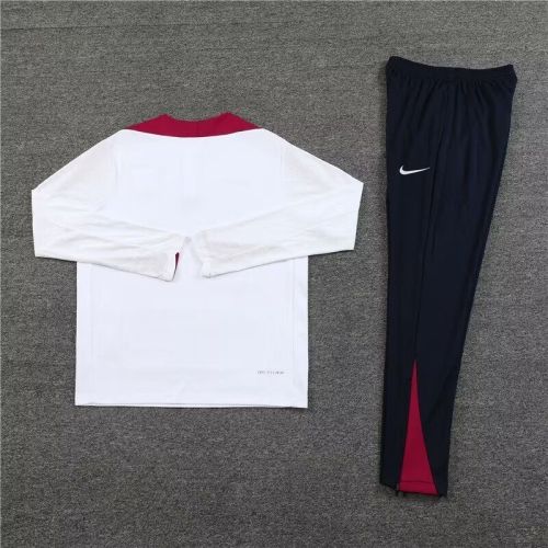 2024 England White/Red Soccer Training Sweater and Pants