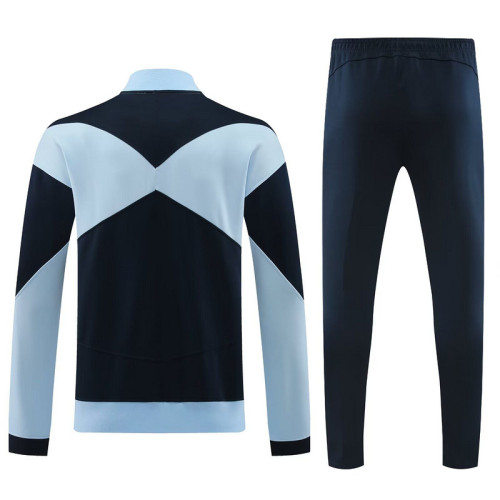 2024 France Light Blue Soccer Training Jacket and Pants Football Tracksuit
