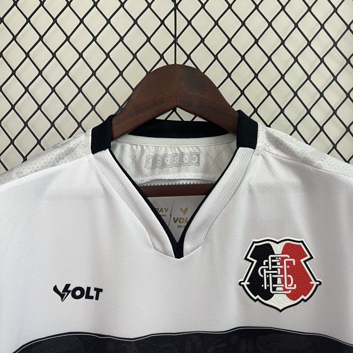Fans Version 2024-2025 Santa Cruz Away White Soccer Jersey Holy Cross Football Shirt