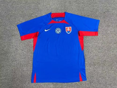Fan Version 2024 Slovakia Home Soccer Jersey Football Shirt