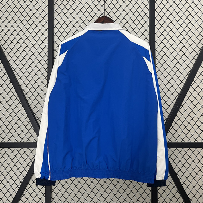 Retro Argentina Blue/White Trench Coat Soccer Reversible Windbreaker Jacket