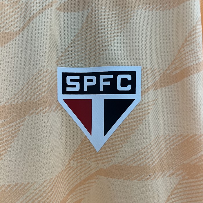 Fans Version 2024-2025 Sao Paulo Yellow Goalkeeper Soccer Jersey
