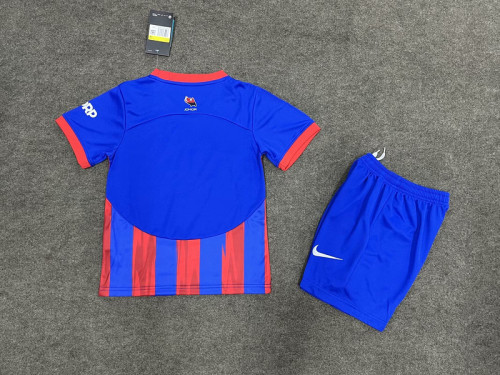 Youth Uniform Kids Kit Johor 2024-2025 Home Soccer Jersey Shorts Child Football Set
