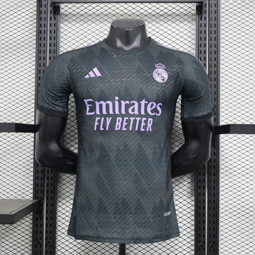 Player Version 2024 Real Madrid Black Special Version Soccer Jersey Real Football Shirt