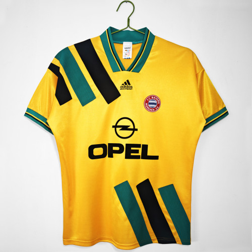 Retro Jersey 1993-1995 Bayern Munich Away Yellow Soccer Jersey Vintage Football Shirt