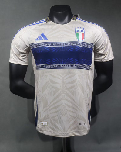 Player Version 2024 Italy White Versace Version Soccer Jersey Football Shirt