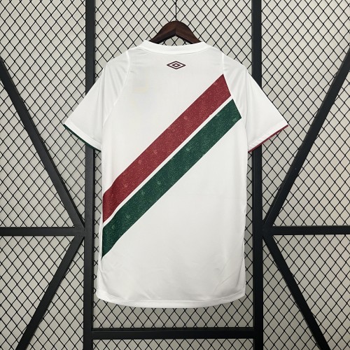 without Sponor Logo Fan Version 2024-2025 Fluminense Away White Soccer Jersey Football Shirt