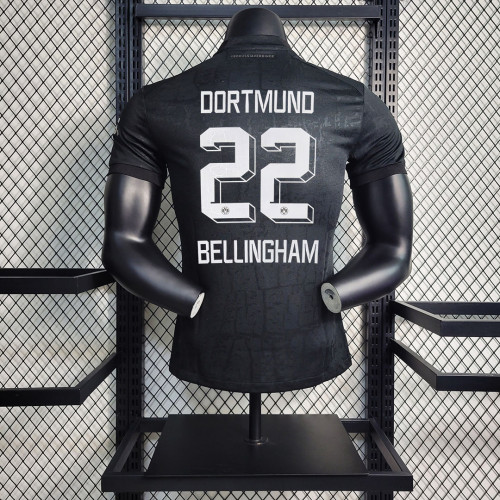 Player Version 2023-2024 Borussia Dortmund BELLINGHAM 22 Black Special Edition Soccer Jersey BVB Football Shirt