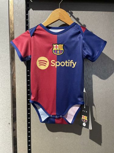 Baby Cloth Barcelona 2024-2025 Home Soccer Jersey Baby Onesies