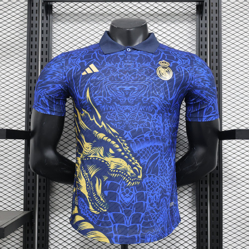 Player Version 2024 Real Madrid Blue Special Version Soccer Jersey Real Football Shirt