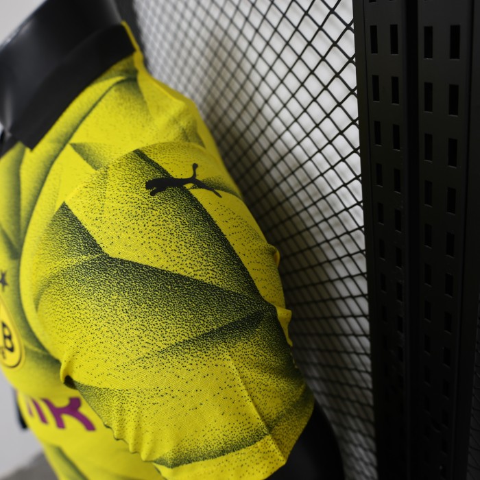 BVB Football Shirt Player Version 2023-2024 Borussia Dortmund Third Away Yellow Soccer Jersey