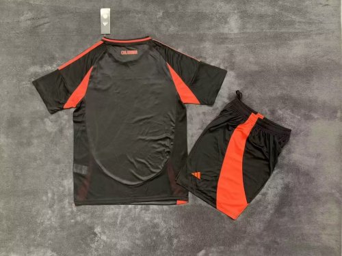 Adult Uniform Colombia 2024 Away Black Soccer Jersey Shorts Camisetas de Futbol