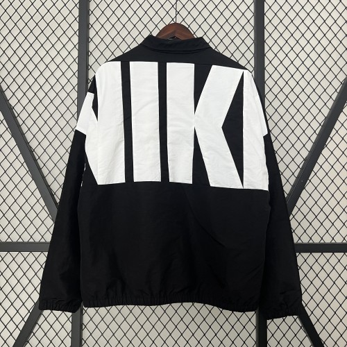 2024 NK Black Soccer Hoodie Football Windbreaker Jacket