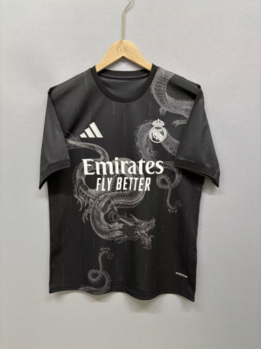 Fan Version Real Madrid Black Dragon Soccer Jersey Real Football Shirt