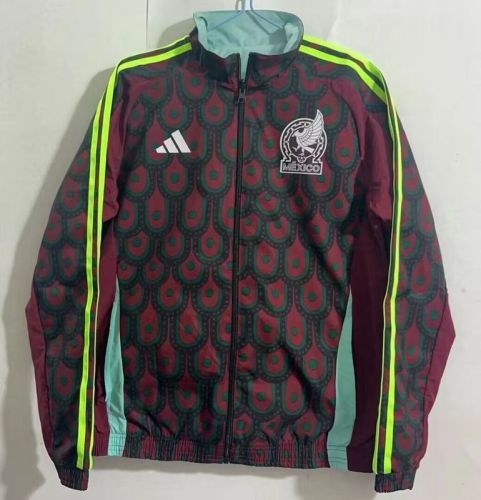 2024 Mexico Trench Coat Soccer Reversible Windbreaker Jacket