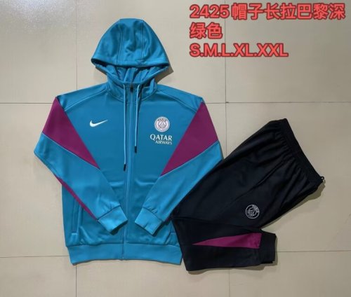 2024 Arsenal Blue/Red Soccer Training Jacket and Pants Football Tracksuit