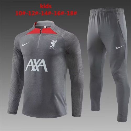 Youth 2024 Liverpool Grey Soccer Training Sweater and Pants