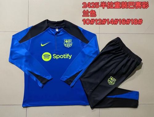 2024 Barcelona Blue/Black Soccer Training Sweater and Pants