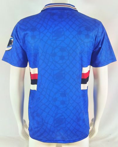 Retro Jersey 1994-1995 Sampdoria Home Soccer Jersey Vintage Football Shirt