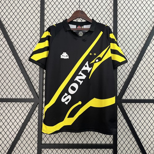 Retro Jersey 1996-1997 Juventus Third Away Black/Yellow Soccer Jersey Vintage Football Shirt