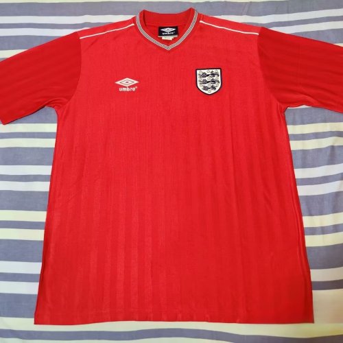 Retro Jersey England 1986 Away Red Soccer Jersey Vintage Football Shirt