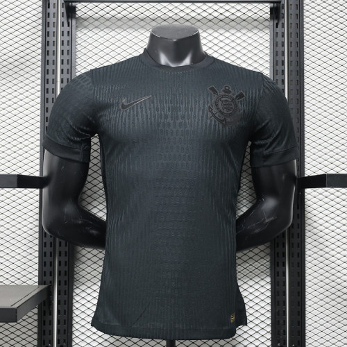 Player Version 2024-2025 Corinthians Away Black Football Shirt Soccer Jersey