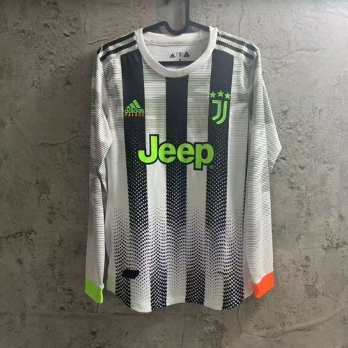 Long Sleeve Retro Jersey 2019-2020 Player Version Juventus Palace Version Soccer Jersey Vintage Maillot de Foot
