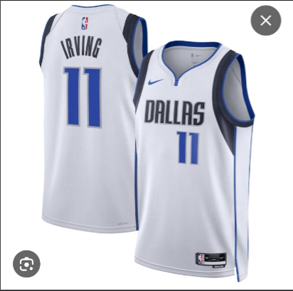 Dallas Mavericks Association Edition Swingman Jersey-White=IRVING 11 NBA Shirt
