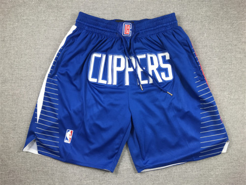 with Pocket Los Angeles Clippers NBA Shorts Blue Basketball Shorts