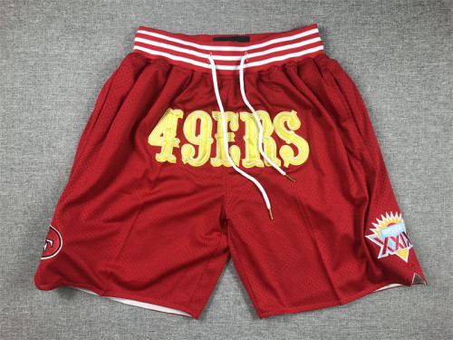 with Pocket San Francisco 49ers Red NFL Shorts