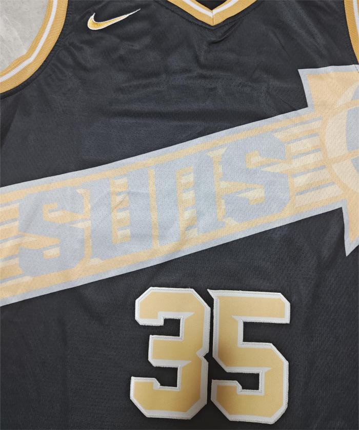 2024 Phoenix Suns 35 DURANT Black/Gold NBA Jersey Basketball Shirt