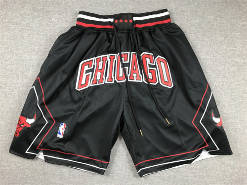 with Pocket Chicago Bulls NBA Shorts Black Basketball Shorts