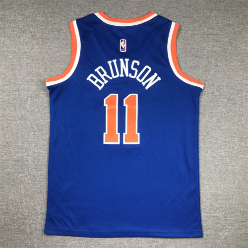 Youth New York Knicks 11 BRUNSON Blue NBA Shirt Kids Basketball Jersey