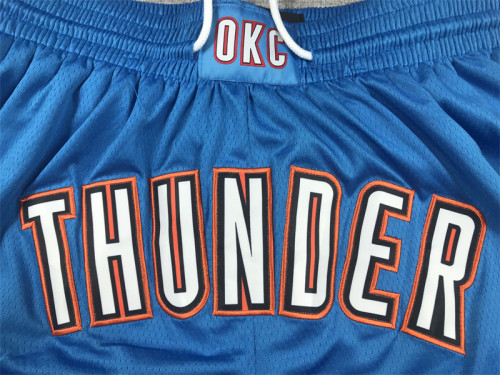 with Pocket Oklahoma City Thunder Blue NBA Shorts Seattle SuperSonics Basketball Shorts