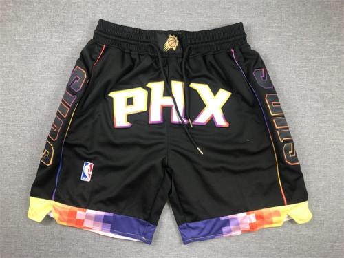 with Pocket Statement Eidition Phoenix Suns NBA Shorts Black Basketball Shorts