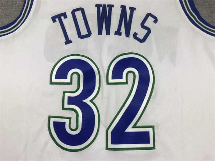 Minnesota Timberwolves 32 TOWNS White NBA Jersey Basketball Shirt