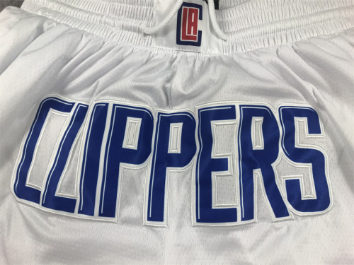 with Pocket Los Angeles Clippers NBA Shorts White Basketball Shorts