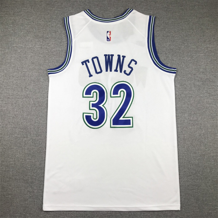 Minnesota Timberwolves 32 TOWNS White NBA Jersey Basketball Shirt