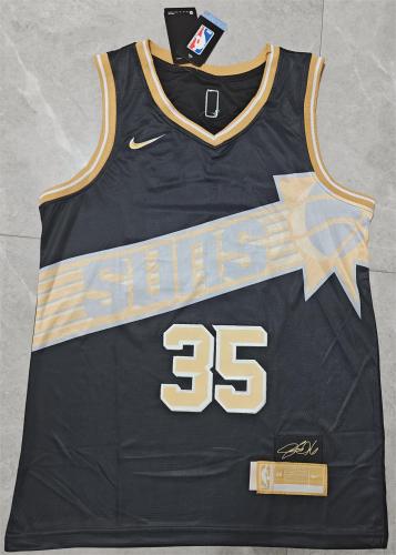 2024 Phoenix Suns 35 DURANT Black/Gold NBA Jersey Basketball Shirt