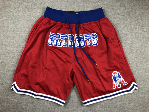 with Pocket New England Patriots Red NFL Shorts