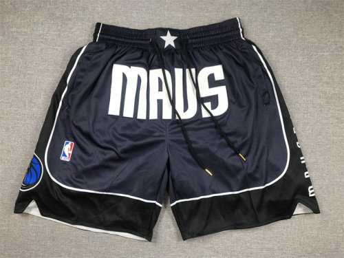 with Pocket Statement Edition Dallas Mavericks Dark Blue NBA Shorts Basketball Shorts