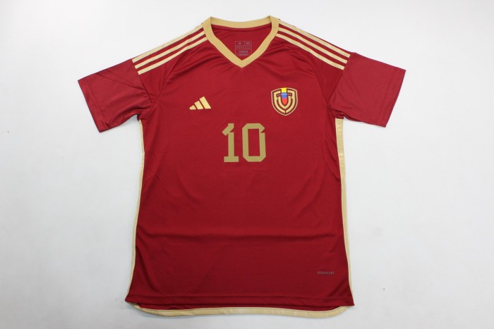 Fan Version 2024 Venezuela SOTELDO 10 Home Soccer Jersey Football Shirt