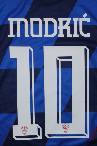 with Euro Patch Fan Version Croatia 2024 MODRIC 10 Away Soccer Jersey Blue Football Shirt