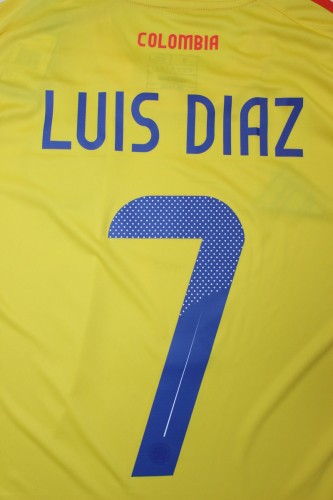 Fan Version Colombia 2024 LUIS DIAZ 7 Home Soccer Jersey Camisetas de Futbol