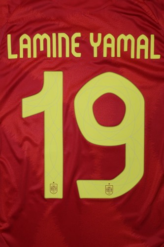 Fan Version Spain 2024 LAMINE YAMAL 19 Home Soccer Jersey España Camisetas de Futbol