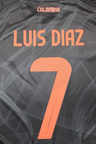 Fan Version Colombia 2024 LUIS DIAZ 7 Away Soccer Jersey Camisetas de Futbol
