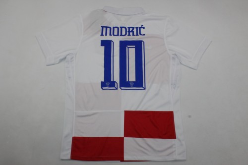 Fan Version Croatia 2024 MODRIC 10 Home Soccer Jersey Football Shirt