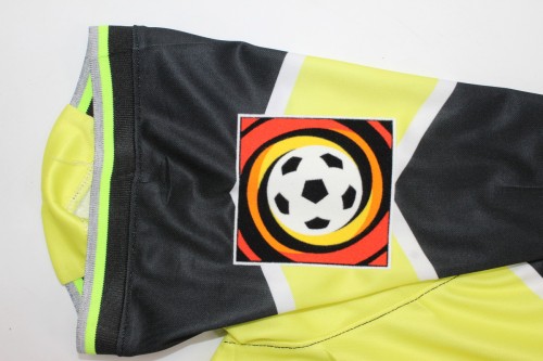 with League Patch Retro Jersey 1997-1998 Borussia Dortmund Home Soccer Jersey Vintage BVB Football Shirt