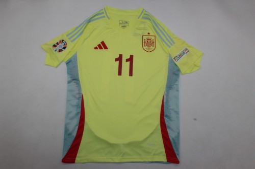 with Euro Patch Player Version Spain 2024 Away Soccer Jersey España Camisetas de Futbol